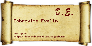 Dobrovits Evelin névjegykártya